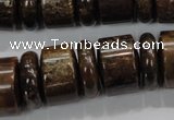 CBZ58 15.5 inches 6*18mm & 12*18mm rondelle bronzite gemstone beads