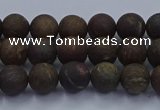 CBZ600 15.5 inches 4mm round matte bronzite beads wholesale