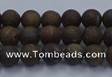 CBZ601 15.5 inches 6mm round matte bronzite beads wholesale