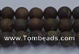 CBZ601 15.5 inches 6mm round matte bronzite beads wholesale