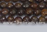 CBZ611 15.5 inches 6mm faceted round bronzite gemstone beads