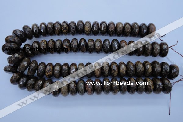 CBZ68 15.5 inches 10*20mm faceted rondelle bronzite gemstone beads