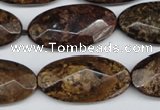 CBZ81 15.5 inches 15*30mm faceted oval bronzite gemstone beads