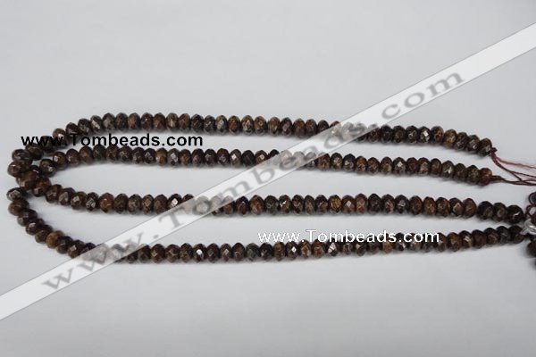 CBZ91 15.5 inches 5*8mm faceted rondelle bronzite gemstone beads