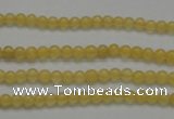 CCA01 15.5 inches 3mm round yellow calcite gemstone beads wholesale
