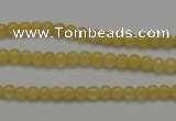 CCA02 15.5 inches 4mm round yellow calcite gemstone beads wholesale