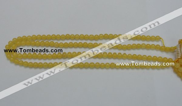 CCA03 15.5 inches 6mm round yellow calcite gemstone beads wholesale