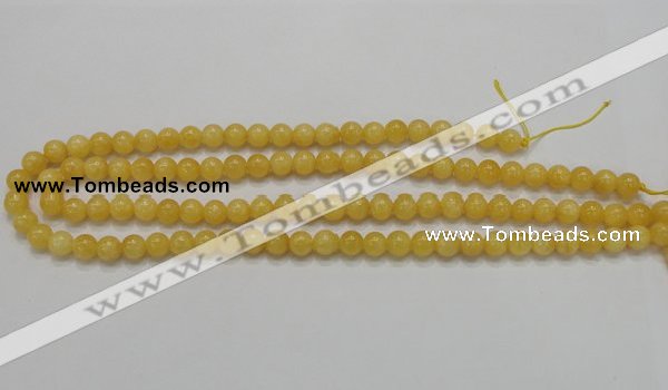 CCA04 15.5 inches 8mm round yellow calcite gemstone beads wholesale