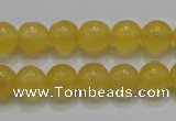 CCA05 15.5 inches 10mm round yellow calcite gemstone beads wholesale