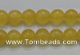 CCA05 15.5 inches 10mm round yellow calcite gemstone beads wholesale