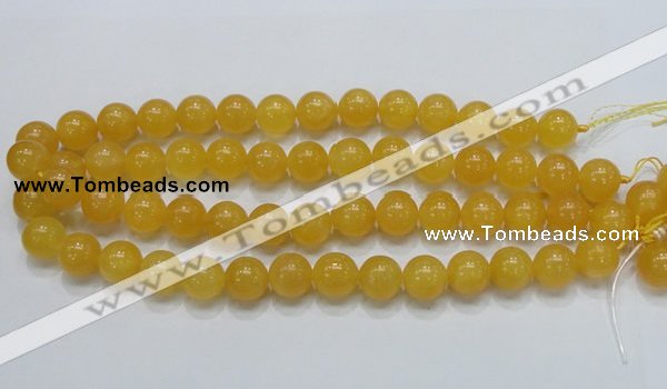 CCA07 15.5 inches 14mm round yellow calcite gemstone beads wholesale