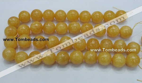 CCA08 15.5 inches 20mm round yellow calcite gemstone beads wholesale