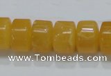 CCA09 15.5 inches 10*16mm wheel-shaped yellow calcite gemstone beads