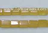 CCA10 15.5 inches 6*10mm cuboid yellow calcite gemstone beads