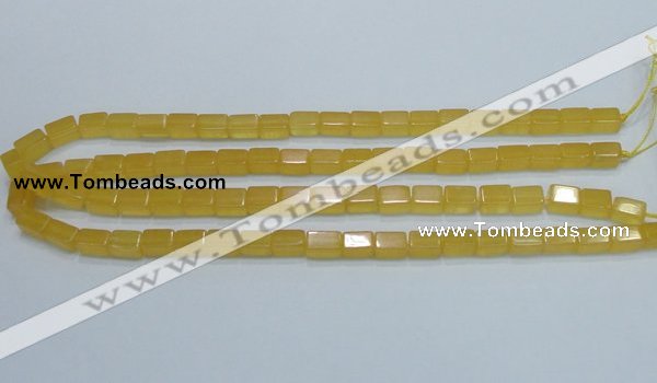 CCA10 15.5 inches 6*10mm cuboid yellow calcite gemstone beads