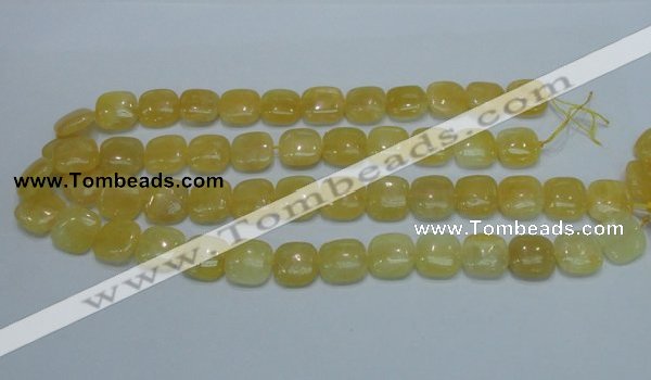 CCA12 15.5 inches 16*16mm square yellow calcite gemstone beads