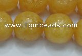 CCA16 15.5 inches 18mm round yellow calcite gemstone beads wholesale