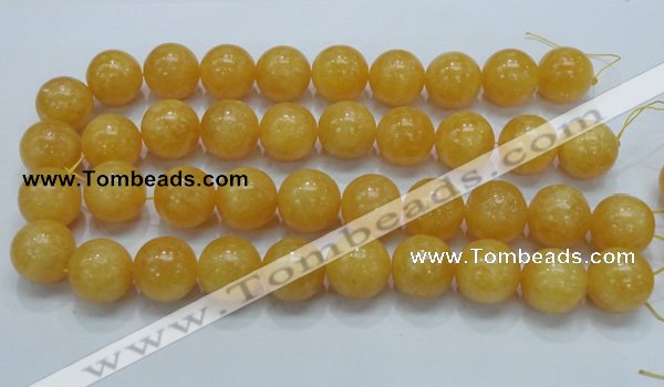 CCA16 15.5 inches 18mm round yellow calcite gemstone beads wholesale