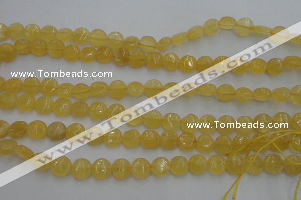 CCA28 15.5 inches 8mm flat round calcite gemstone beads wholesale