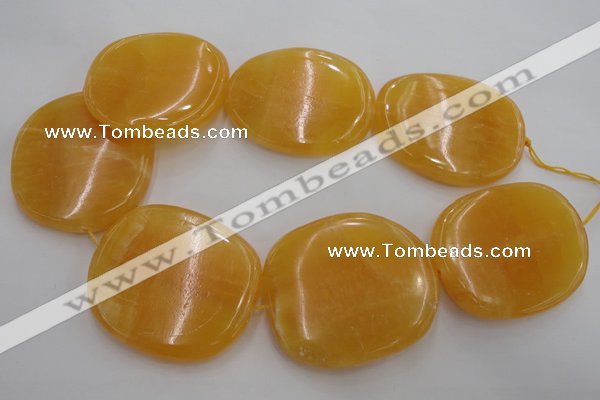 CCA30 15.5 inches 35*38mm – 40*42mm freeform calcite gemstone beads