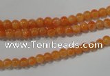 CCA300 15.5 inches 4mm round orange calcite gemstone beads wholesale