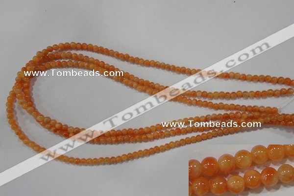 CCA300 15.5 inches 4mm round orange calcite gemstone beads wholesale