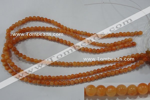 CCA301 15.5 inches 6mm round orange calcite gemstone beads wholesale