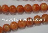 CCA303 15.5 inches 10mm round orange calcite gemstone beads wholesale