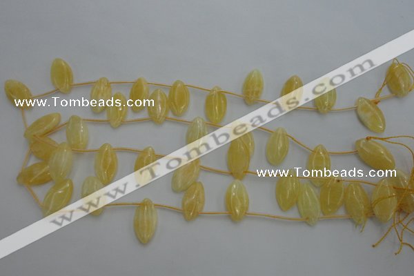 CCA31 Top-drilled 10*20mm marquise calcite gemstone beads wholesale