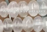 CCA367 15.5 inches 5*8mm rondelle white calcite gemstone beads