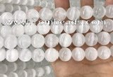 CCA382 15.5 inches 14mm round white calcite gemstone beads