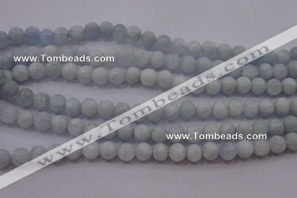 CCA402 15.5 inches 8mm round blue calcite beads wholesale