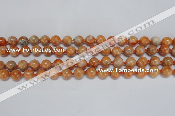 CCA452 15.5 inches 8mm round orange calcite gemstone beads