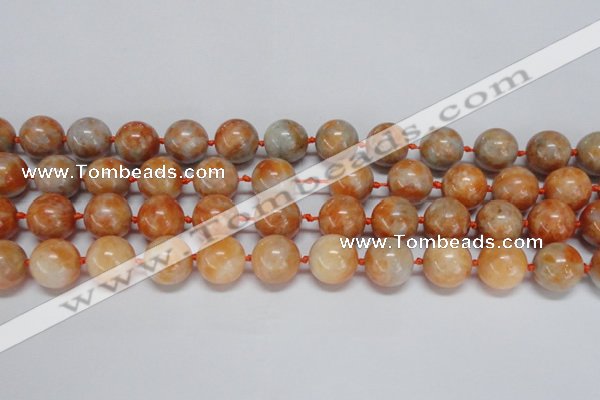 CCA455 15.5 inches 14mm round orange calcite gemstone beads