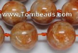 CCA456 15.5 inches 16mm round orange calcite gemstone beads