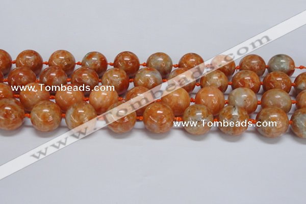 CCA457 15.5 inches 18mm round orange calcite gemstone beads