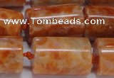 CCA467 15.5 inches 15*22mm tube orange calcite gemstone beads