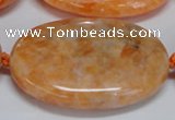 CCA489 15.5 inches 30*40mm oval orange calcite gemstone beads