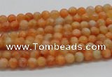 CCA50 15.5 inches 4mm round orange calcite gemstone beads wholesale