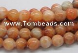 CCA51 15.5 inches 8mm round orange calcite gemstone beads wholesale