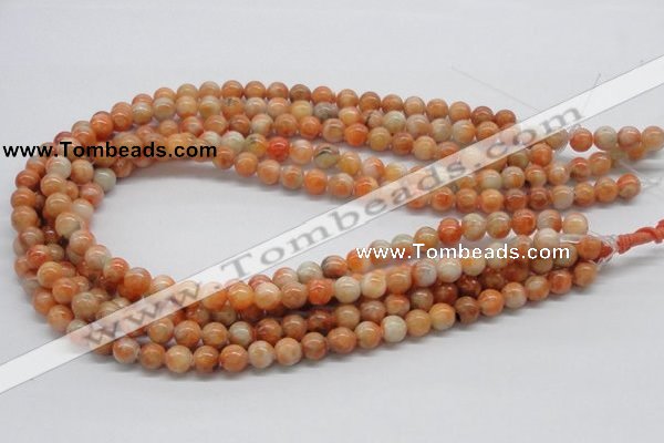 CCA51 15.5 inches 8mm round orange calcite gemstone beads wholesale