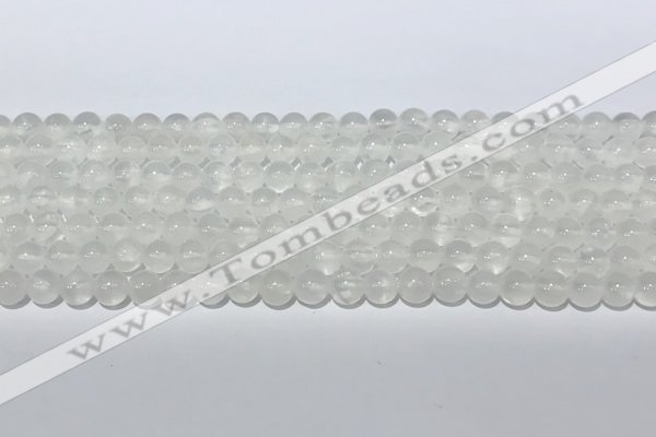 CCA510 15.5 inches 6mm round white calcite gemstone beads