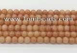 CCA514 15.5 inches 6mm round peach calcite gemstone beads