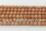CCA515 15.5 inches 8mm round peach calcite gemstone beads