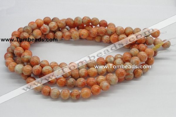 CCA53 15.5 inches 12mm round orange calcite gemstone beads wholesale