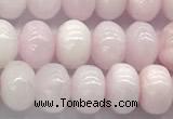 CCA535 15 inches 6*8mm rondelle pink calcite beads