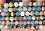 CCA562 15 inches 8mm round blue calcite beads wholesale