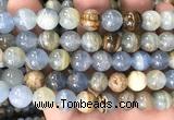 CCA563 15 inches 10mm round blue calcite beads wholesale