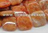 CCA57 15.5 inches 16*16mm square orange calcite gemstone beads