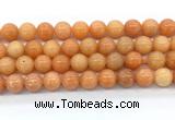 CCA573 15 inches 12mm round peach calcite gemstone beads